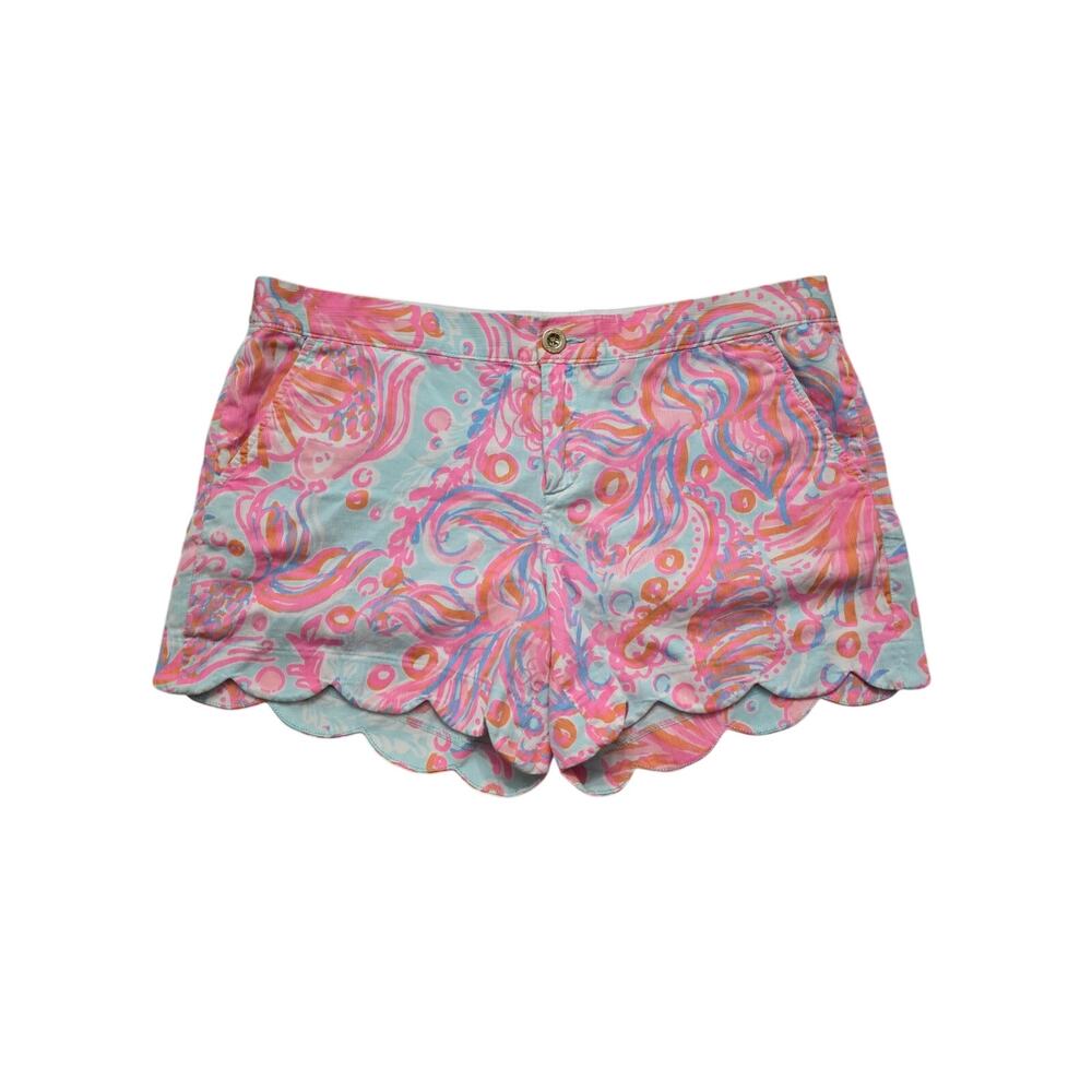 Lilly Pulitzer The Buttercup Short Pink Pout Too Much Bubbly Size 14